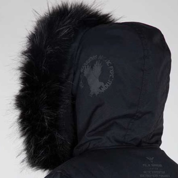 Alpha Industries ❄️ 😍 Polar Jacket ❄️ 😍ALL BLACK Size M - Picture 2 of 13